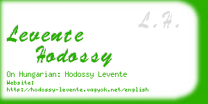 levente hodossy business card